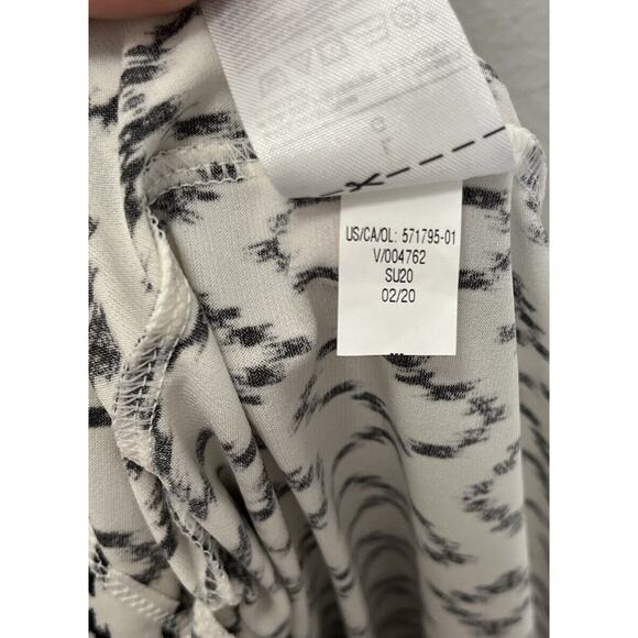 Banana Republic | Knit Column Dress Off White Ikat Midi Open Back Large - Picture 5 of 7